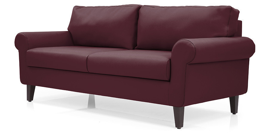 Samuel Leatherette Sofa(Burgundy)